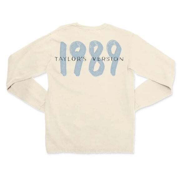 Taylor Swift 1989 (Taylor’s Version) Long Sleeve Shirt | Size Large | Beige - Picture 2 of 10